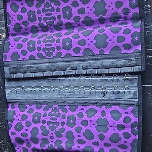 NEW NWT Ann Michell Size 48 5XL Sport Girdle Corset Waist Trainer PURPLE/BLK